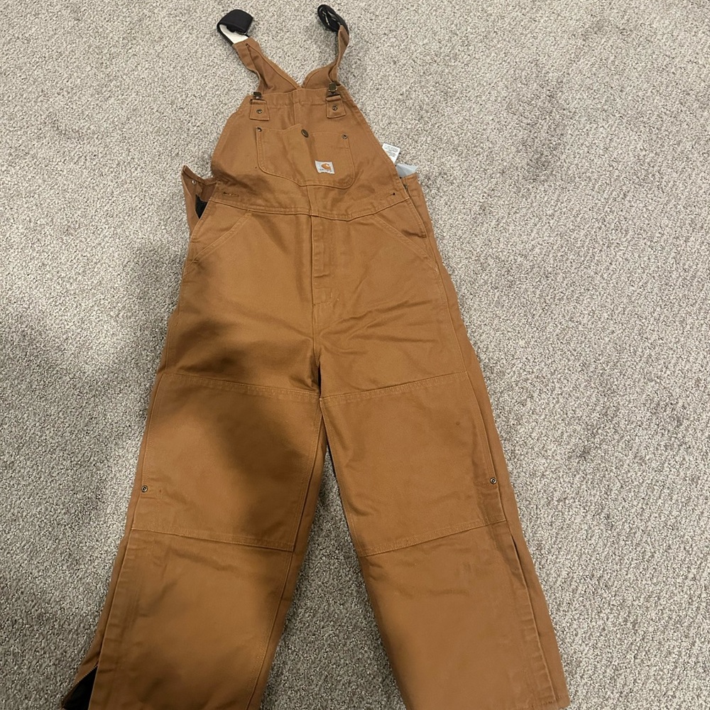 Carhartt Kids Tan quilted Overalls